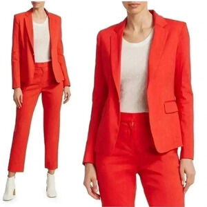 Rag & Bone Women's Orange One-Button Blazer Size 4 Business Tailored